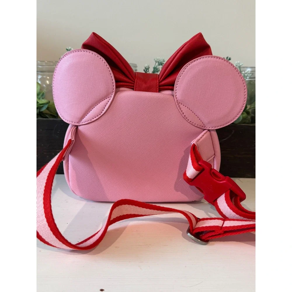 Freshly Picked Disney Minnie Mouse Pink Red Bow Crossbody Bag Ears FP Belt Bag